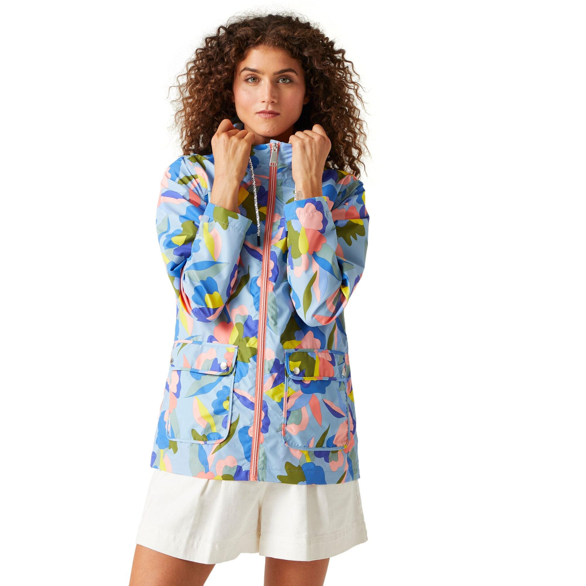 Multicoloured - Lifestyle - Regatta Womens-Ladies Bayletta Abstract Floral Waterproof Jacket