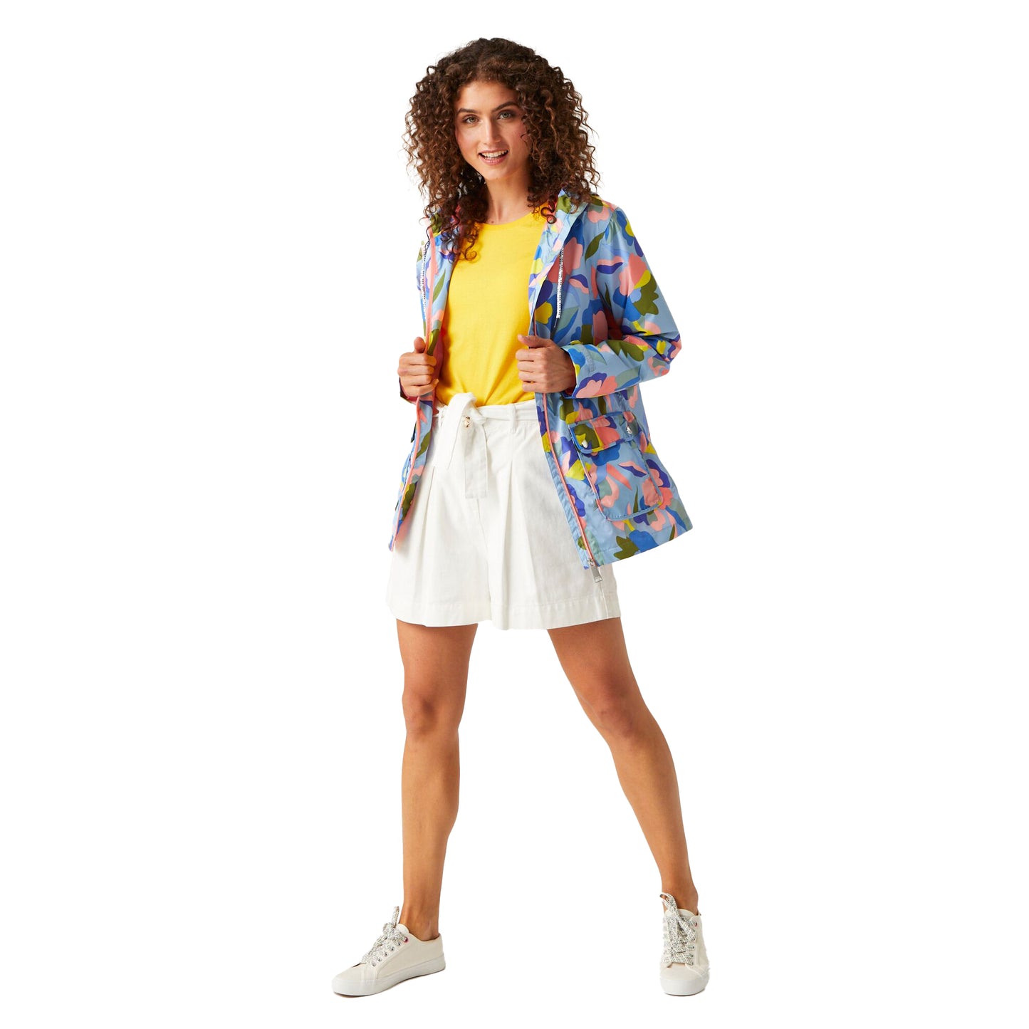 Multicoloured - Close up - Regatta Womens-Ladies Bayletta Abstract Floral Waterproof Jacket