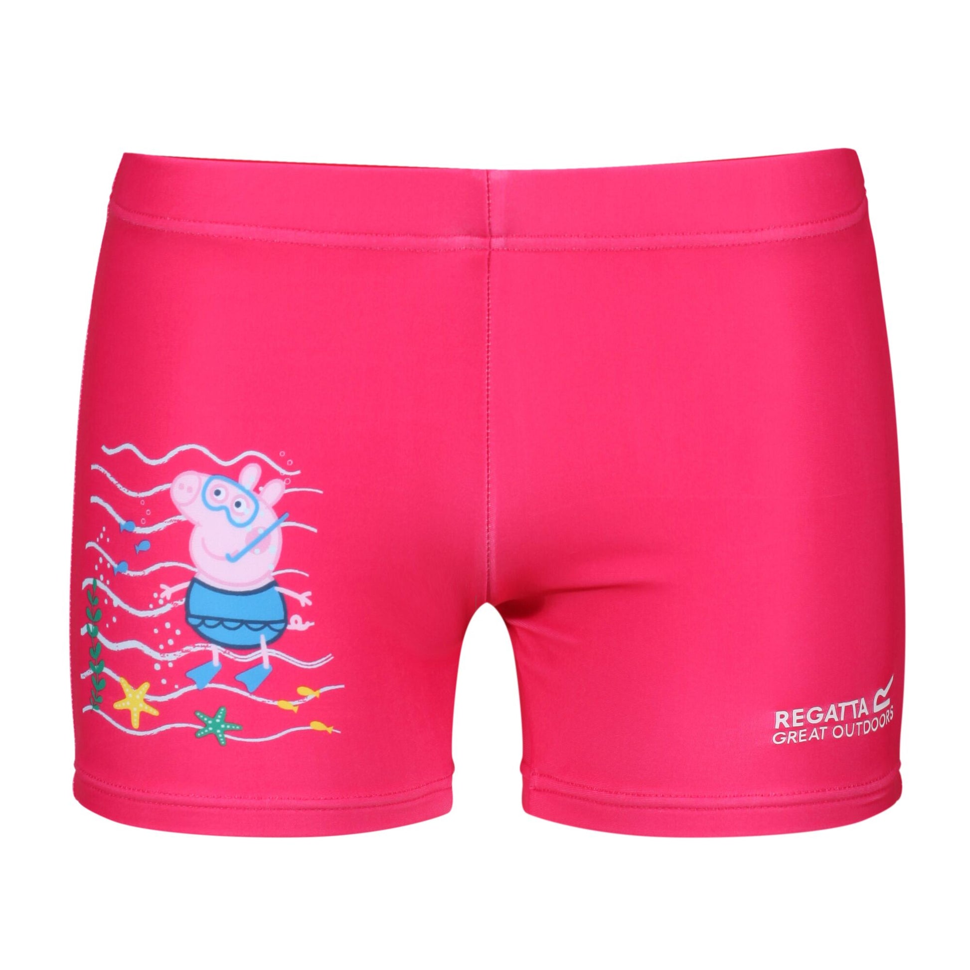 Bright Blush - Close up - Regatta Childrens-Kids Under Sea Adventures Peppa Pig Rash Suit