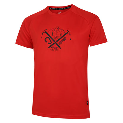 Seville Red - Side - Dare 2B Mens Tech Mountain T-Shirt
