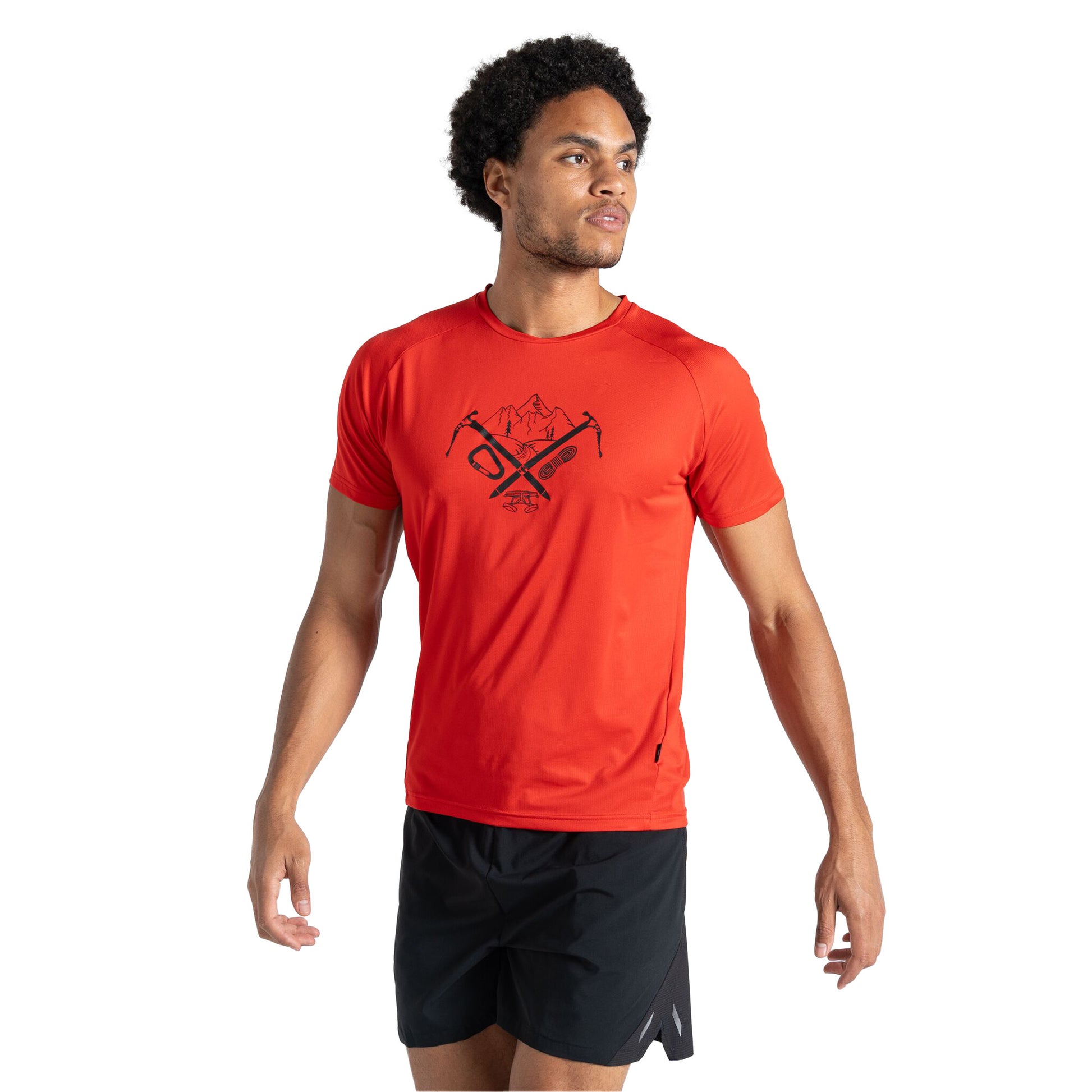 Seville Red - Lifestyle - Dare 2B Mens Tech Mountain T-Shirt