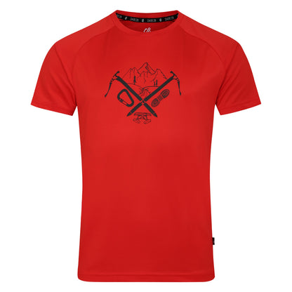 Seville Red - Front - Dare 2B Mens Tech Mountain T-Shirt