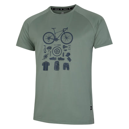 Lilypad Green - Side - Dare 2B Mens Tech Cycle T-Shirt