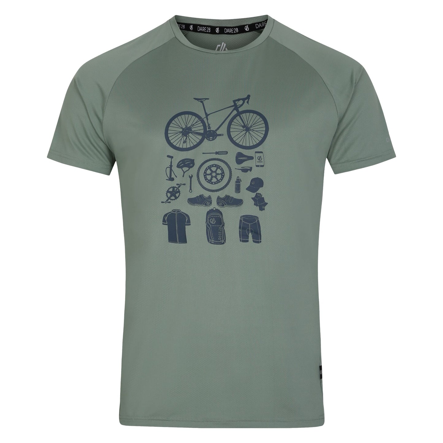 Lilypad Green - Front - Dare 2B Mens Tech Cycle T-Shirt