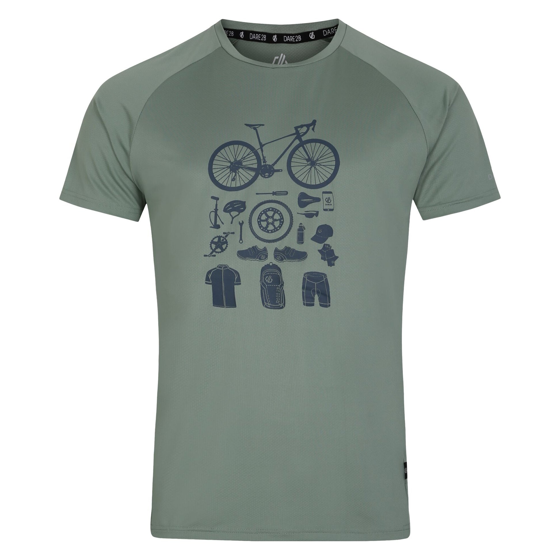 Lilypad Green - Front - Dare 2B Mens Tech Cycle T-Shirt