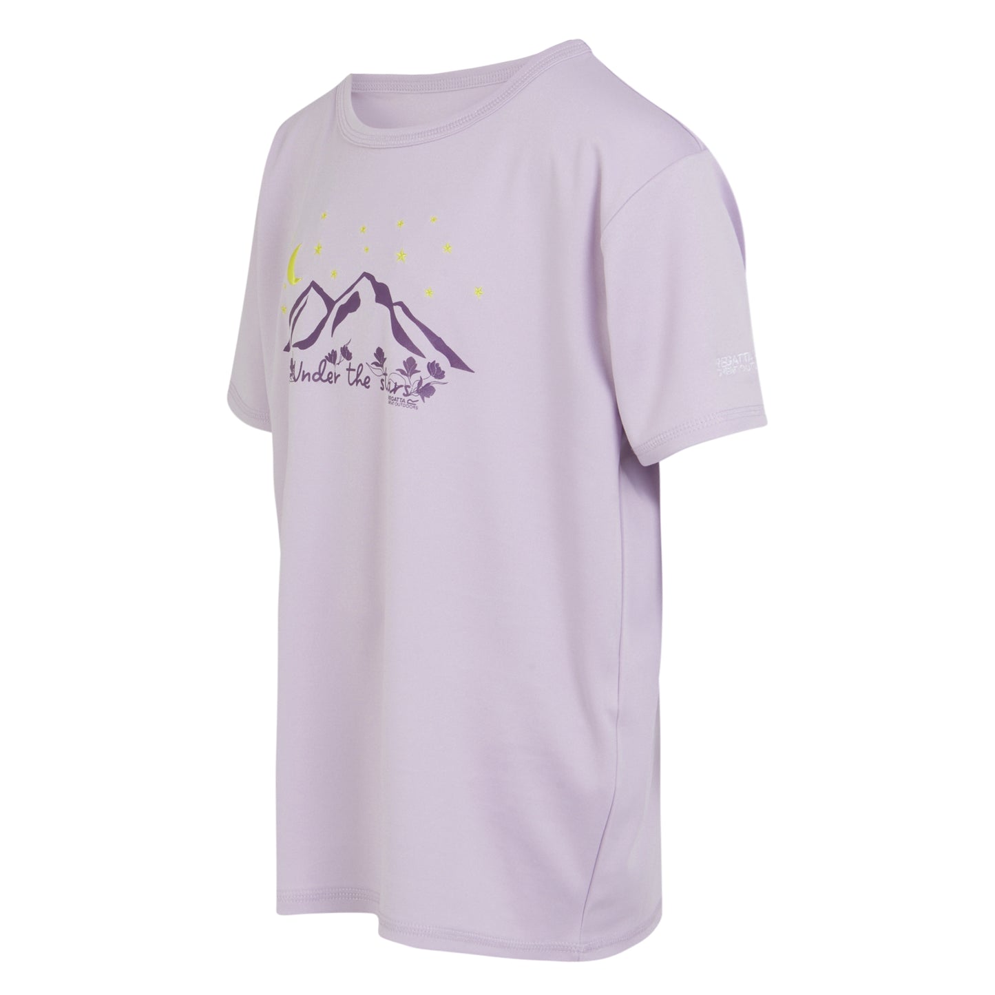 Lilac Frost - Side - Regatta Childrens-Kids Alvarado VIII Mountain T-Shirt
