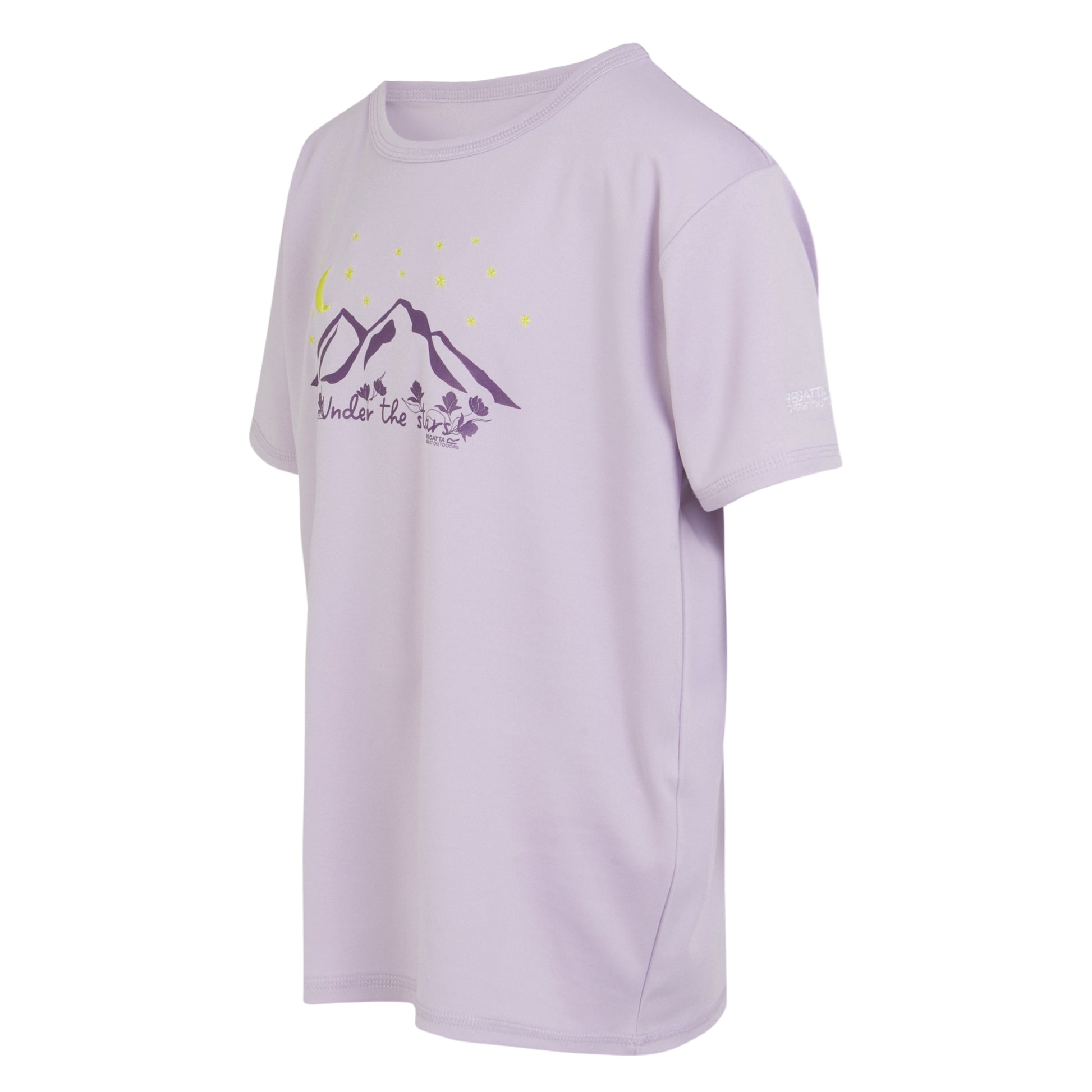 Lilac Frost - Side - Regatta Childrens-Kids Alvarado VIII Mountain T-Shirt