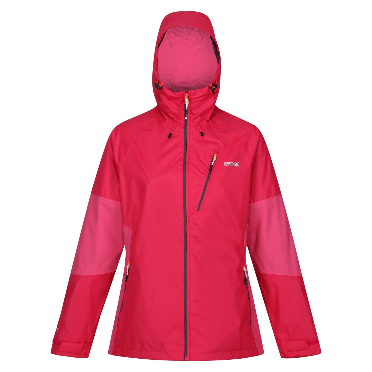 Pink Potion-Flamingo Pink - Front - Regatta Womens-Ladies Highton V Stretch Waterproof Jacket