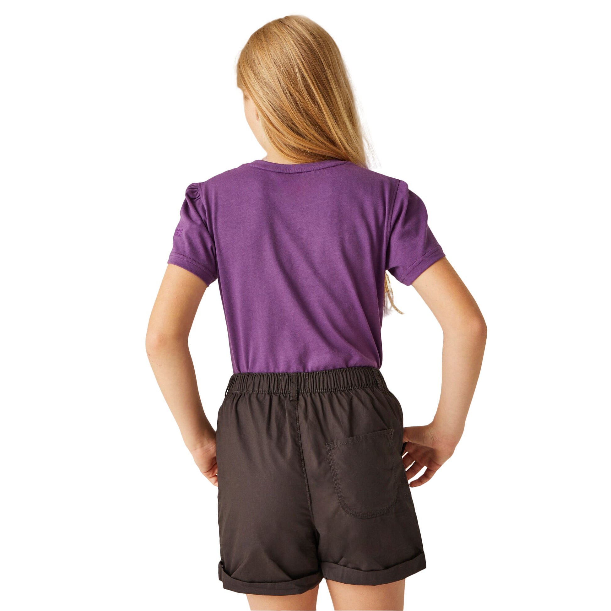 Sunset Purple - Pack Shot - Regatta Childrens-Kids Bosley VII Palm Tree T-Shirt