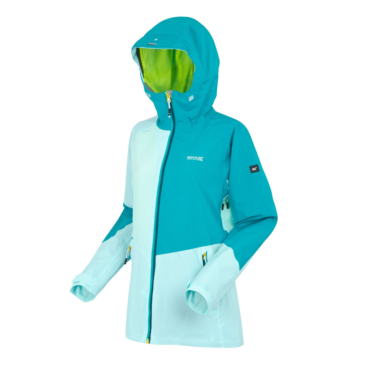 Bleached Aqua-Tahoe Blue - Side - Regatta Womens-Ladies Raddick II Waterproof Jacket