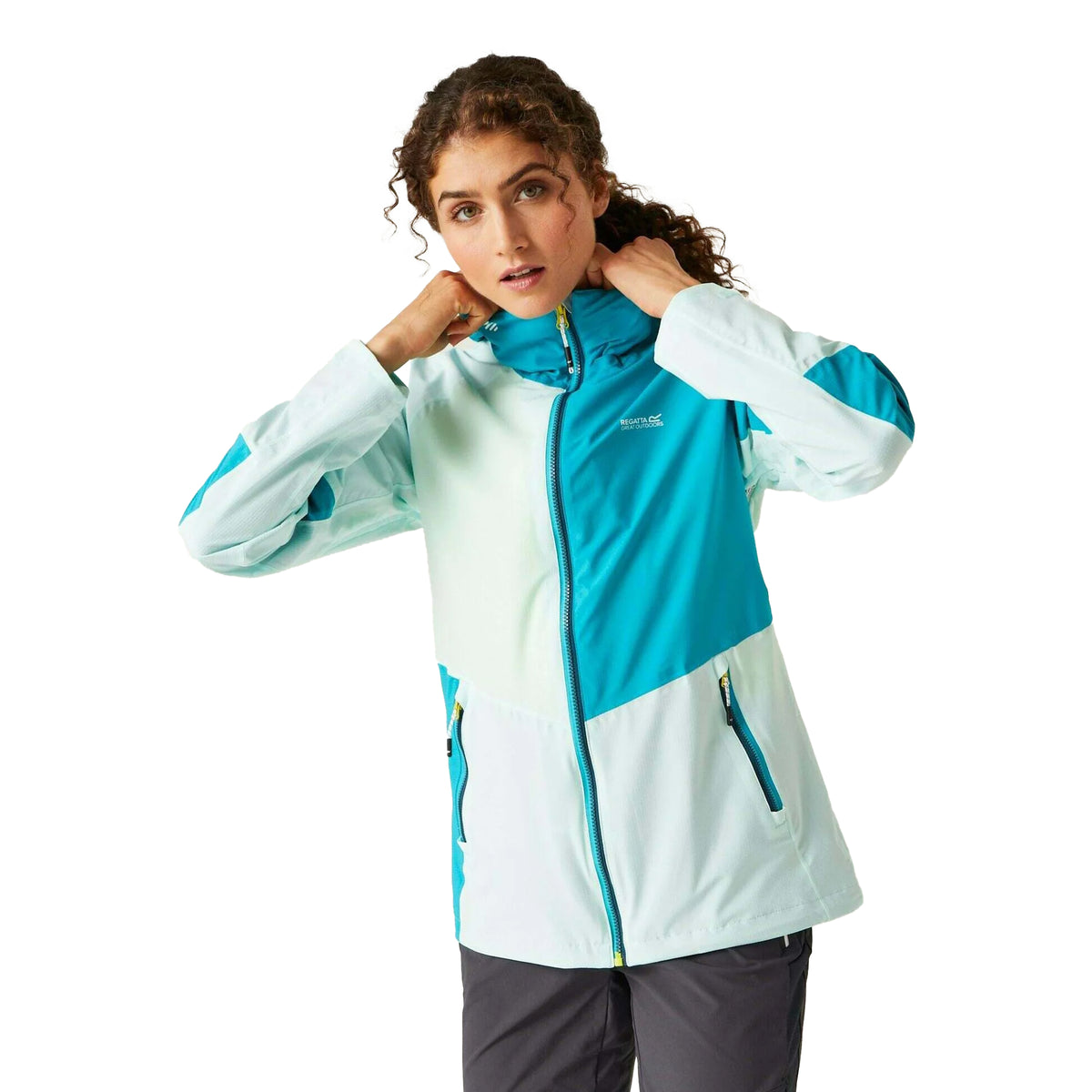 Bleached Aqua-Tahoe Blue - Lifestyle - Regatta Womens-Ladies Raddick II Waterproof Jacket