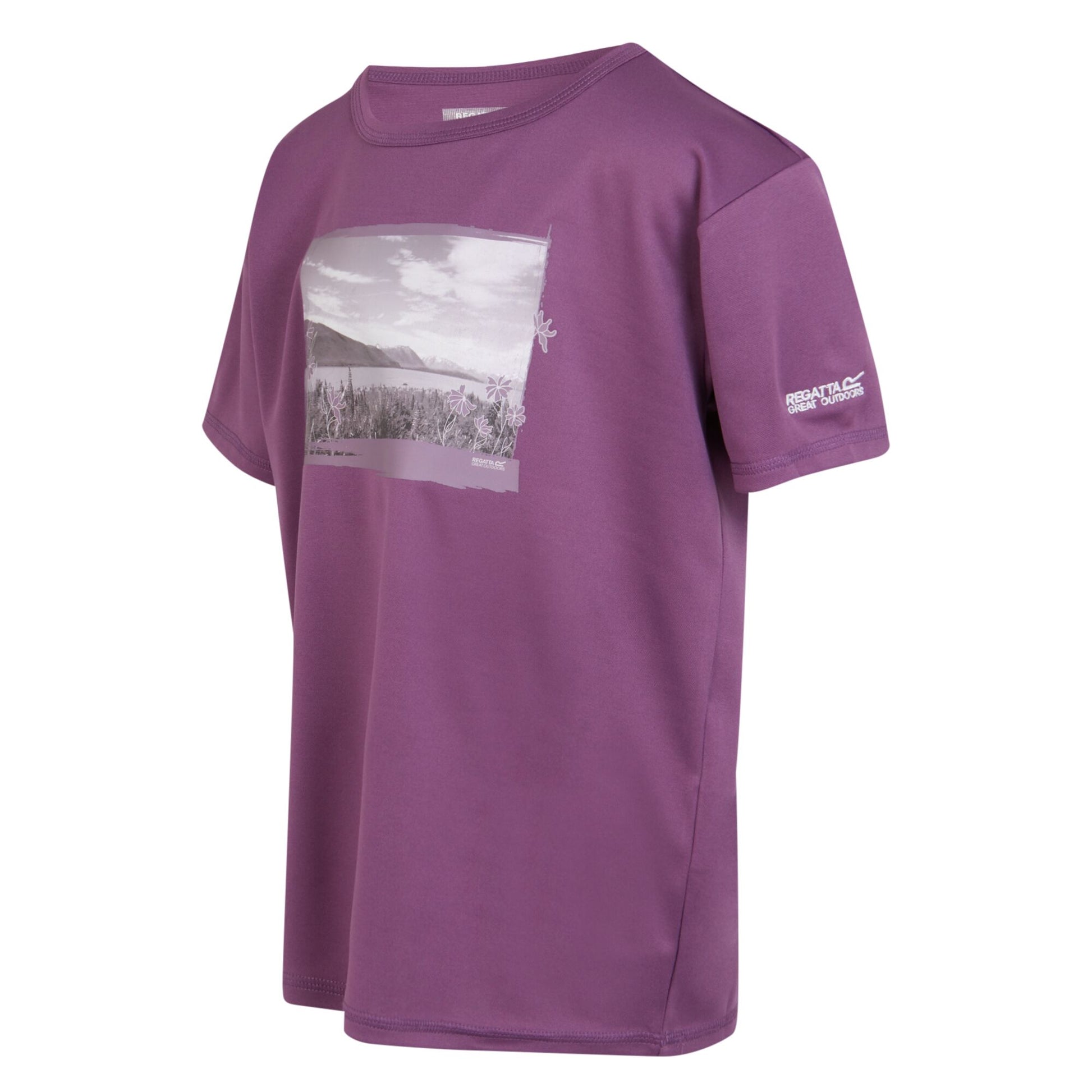 Sunset Purple - Side - Regatta Childrens-Kids Alvardo VIII Photograph T-Shirt