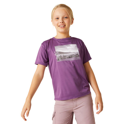 Sunset Purple - Lifestyle - Regatta Childrens-Kids Alvardo VIII Photograph T-Shirt