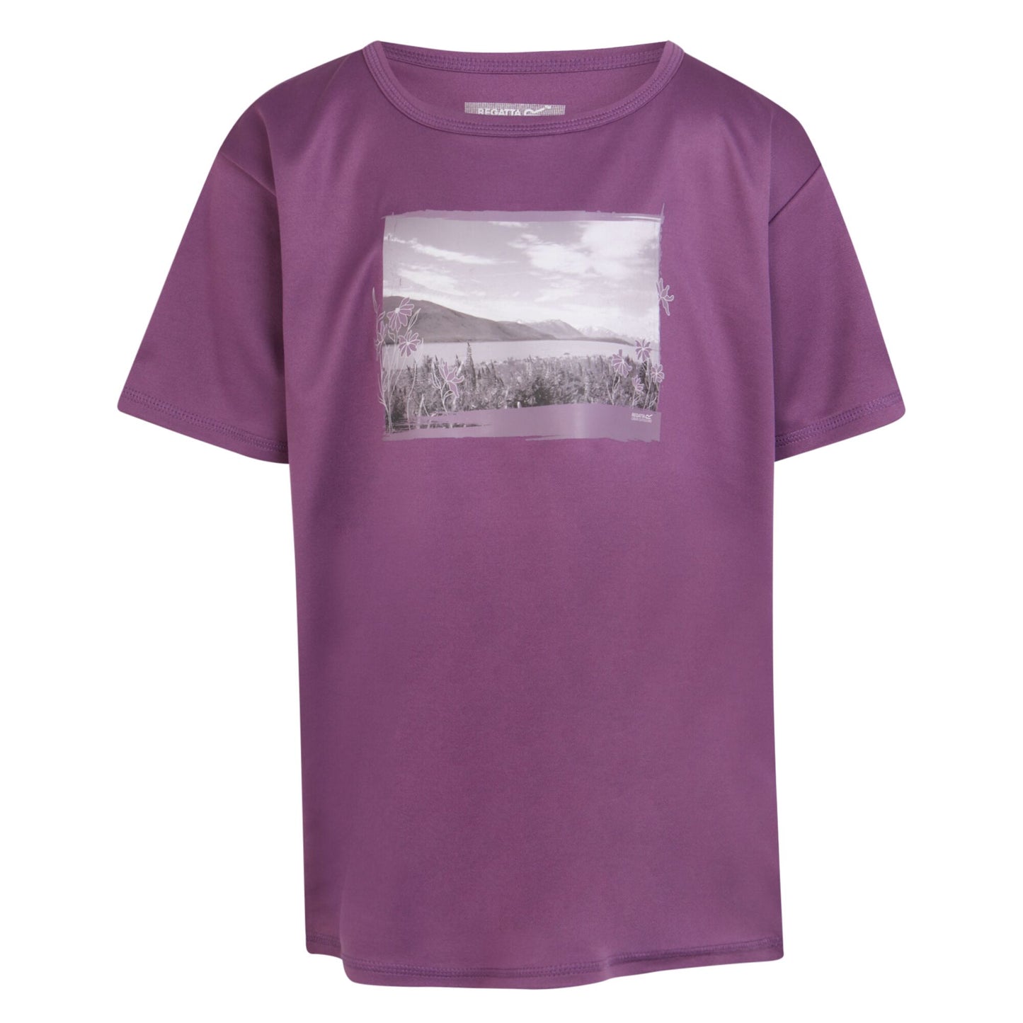 Sunset Purple - Front - Regatta Childrens-Kids Alvardo VIII Photograph T-Shirt