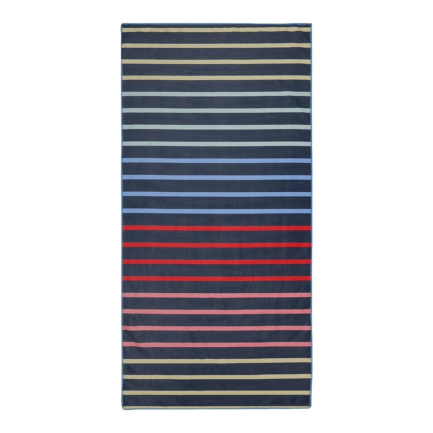 Navy - Front - Regatta Multi Stripe Beach Towel