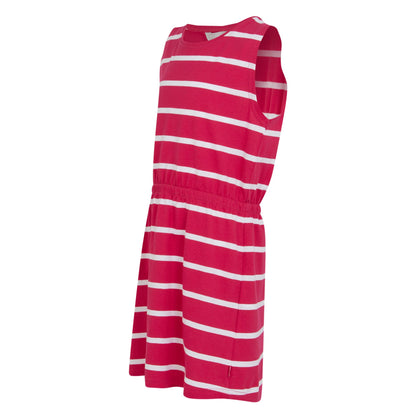 Pink Potion-White - Side - Regatta Girls Beylina Stripe Dress