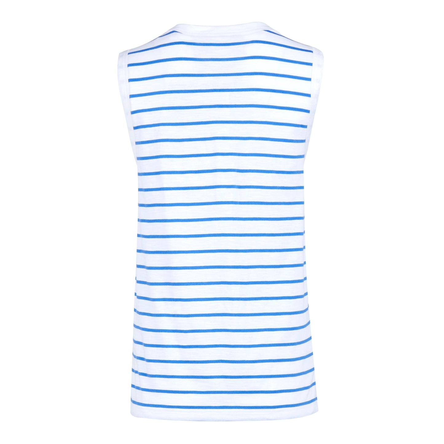White-Sonic Blue - Back - Regatta Womens-Ladies Fariah Striped Sleeveless T-Shirt