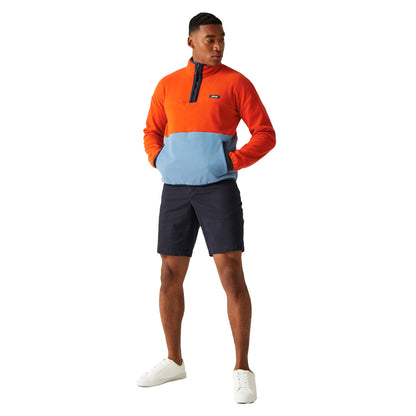 Rusty Orange-Coronet Blue - Lifestyle - Regatta Mens Callide Fleece Top