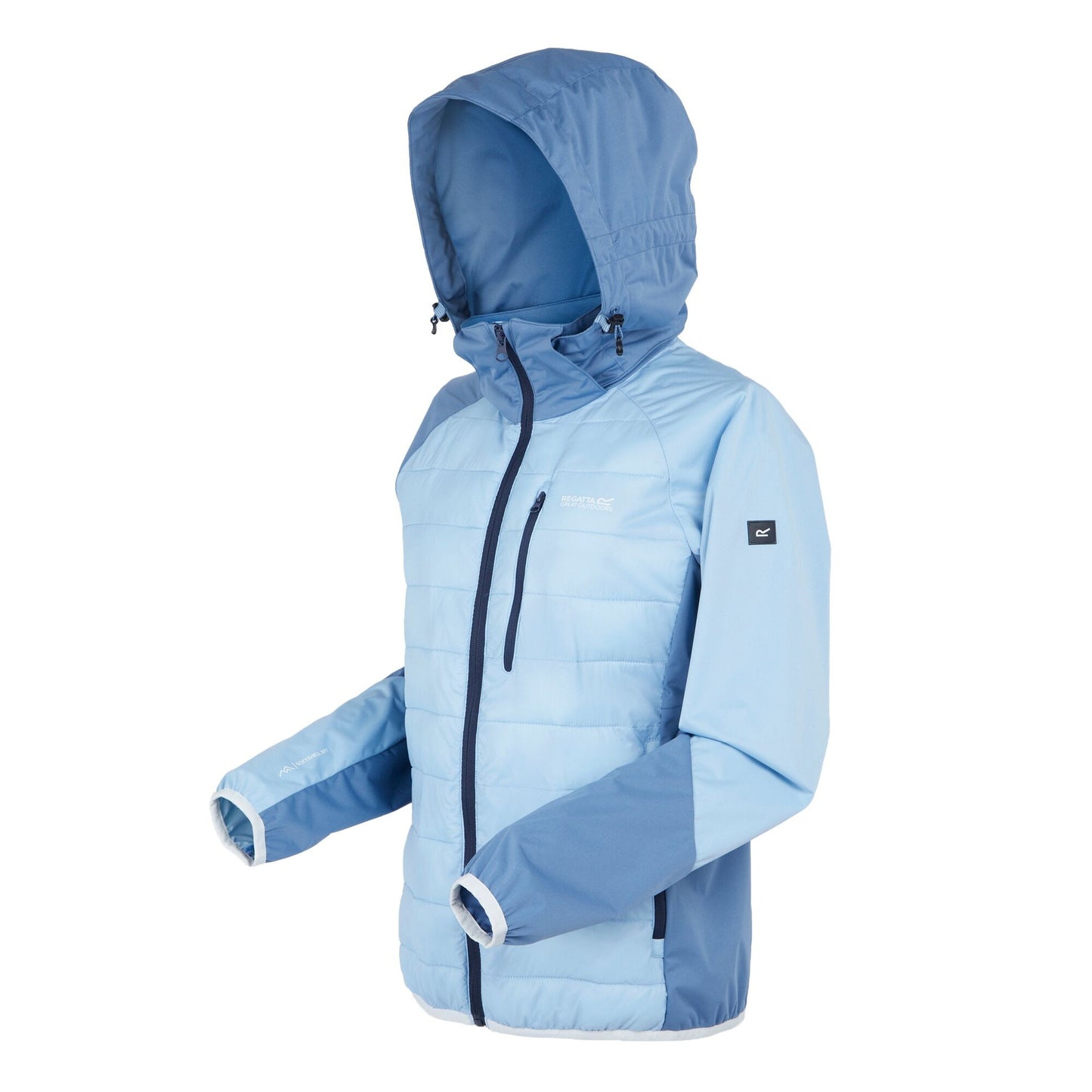 Clear Sky-Coronet Blue - Side - Regatta Womens-Ladies Andreson Pro Hybrid Jacket