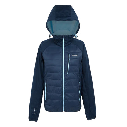 Navy-Clear Sky - Front - Regatta Womens-Ladies Andreson Pro Hybrid Jacket