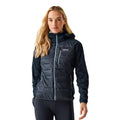 Navy-Clear Sky - Side - Regatta Womens-Ladies Andreson Pro Hybrid Jacket