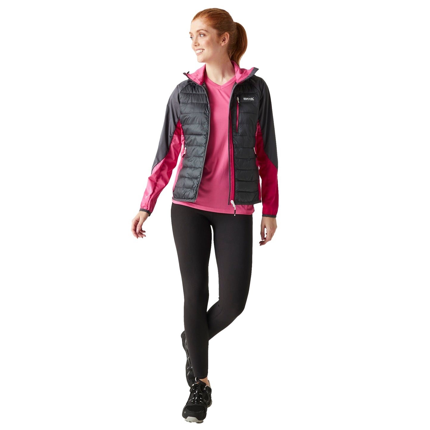 Seal Grey-Flamingo Pink - Lifestyle - Regatta Womens-Ladies Andreson Pro Hybrid Jacket