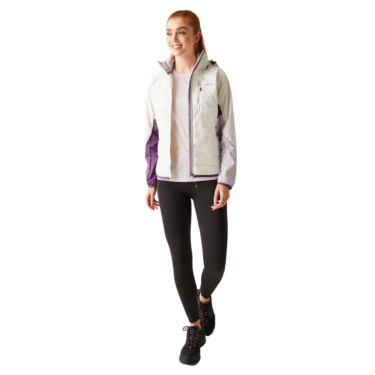 White-Sunset Purple - Lifestyle - Regatta Womens-Ladies Andreson Pro Hybrid Jacket
