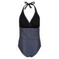 Navy-White - Back - Regatta Womens-Ladies Flavia II Striped One Piece Swimsuit