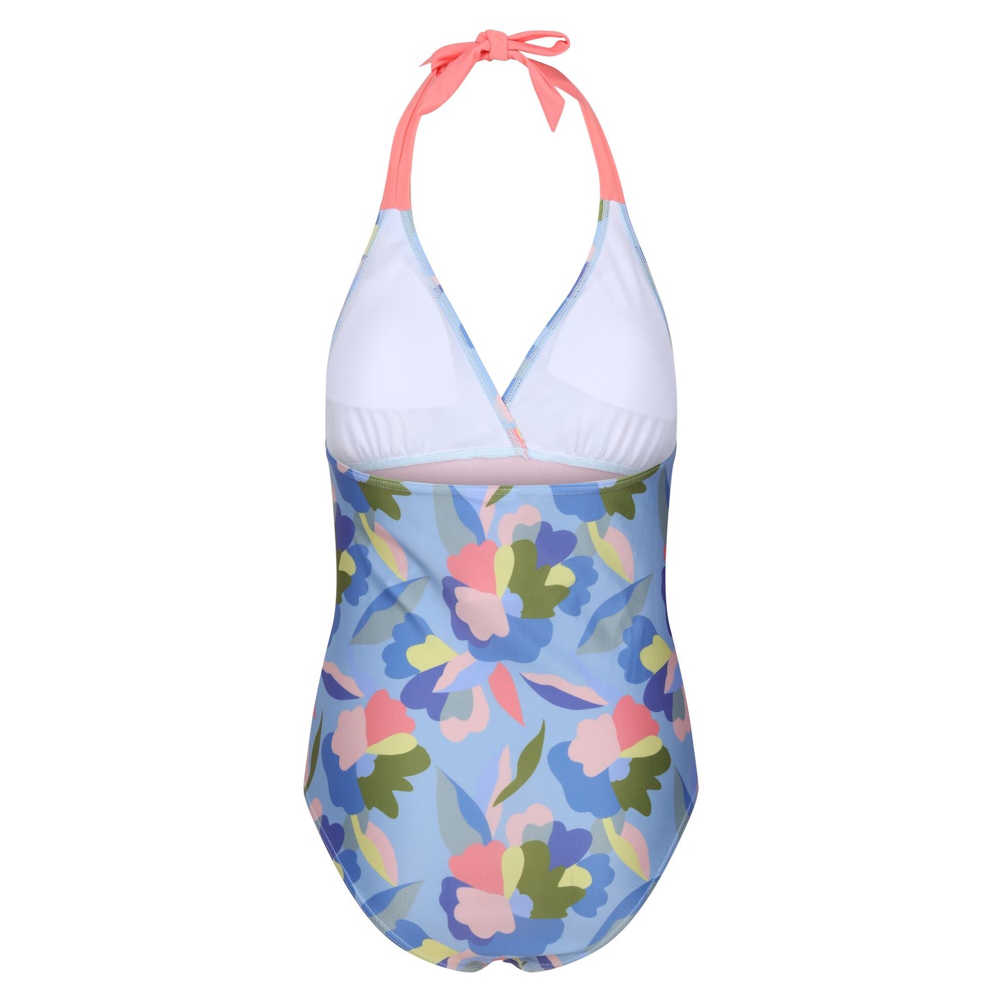 Blue-Green-Pink - Back - Regatta Womens-Ladies Flavia II Abstract Floral One Piece Swimsuit