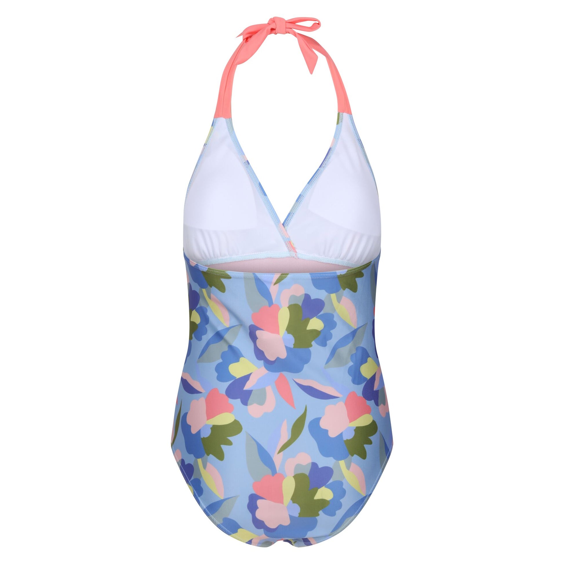 Blue-Green-Pink - Back - Regatta Womens-Ladies Flavia II Abstract Floral One Piece Swimsuit