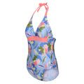 Blue-Green-Pink - Side - Regatta Womens-Ladies Flavia II Abstract Floral One Piece Swimsuit