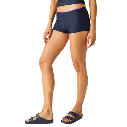 Navy-Radiant Orchid - Lifestyle - Regatta Womens-Ladies Aceana Plain Bikini Bottoms
