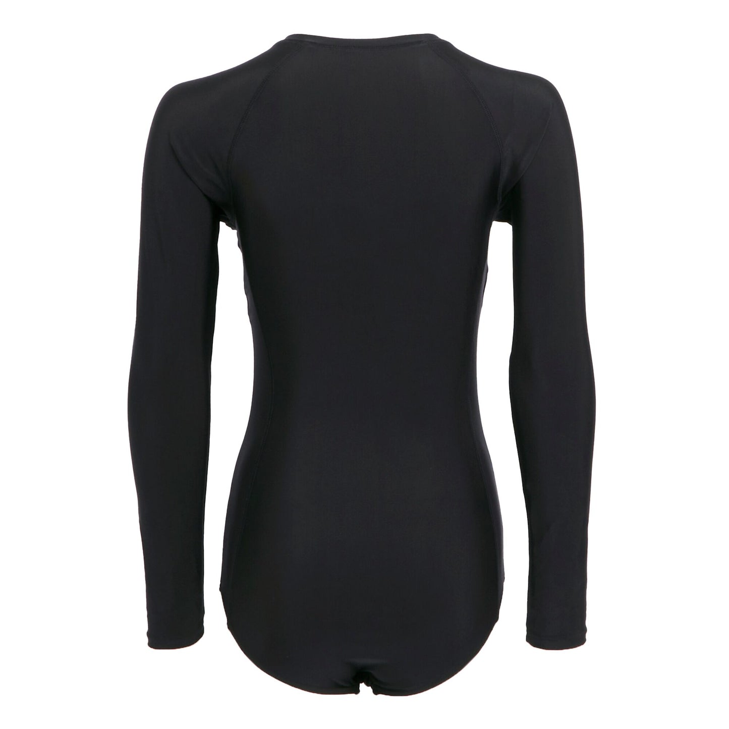 Black - Back - Regatta Womens-Ladies Willowfield Long-Sleeved One Piece Swimsuit