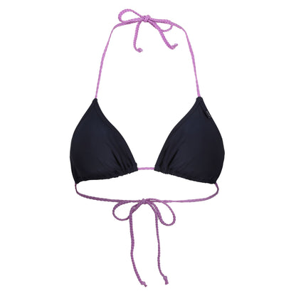 Navy-Radiant Orchid - Front - Regatta Womens-Ladies Andrellia Bikini Top