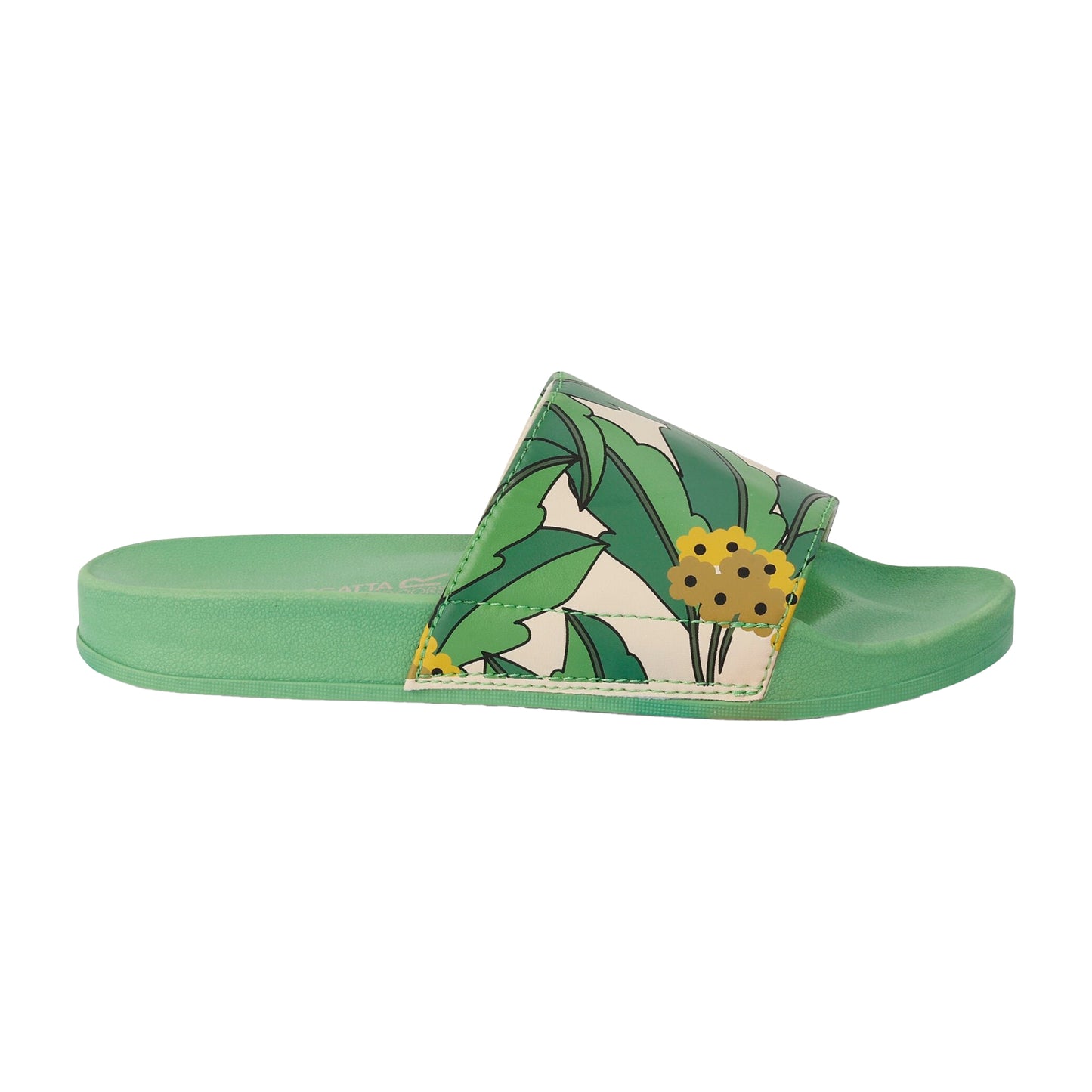 Green - Side - Regatta Womens-Ladies Orla Kiely Tropical Sliders