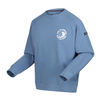 Coronet Blue - Side - Regatta Mens Nithsdale Wave Crew Neck Sweatshirt