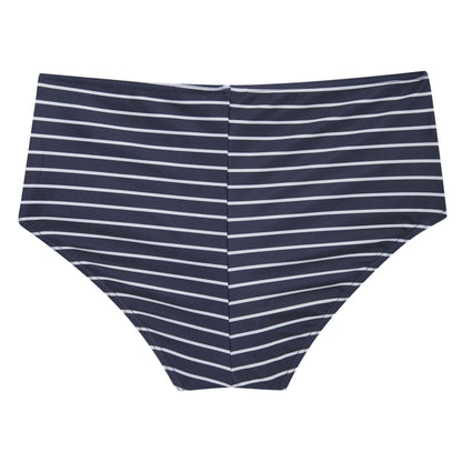 Navy-White - Back - Regatta Womens-Ladies Paloma Striped Swim Briefs