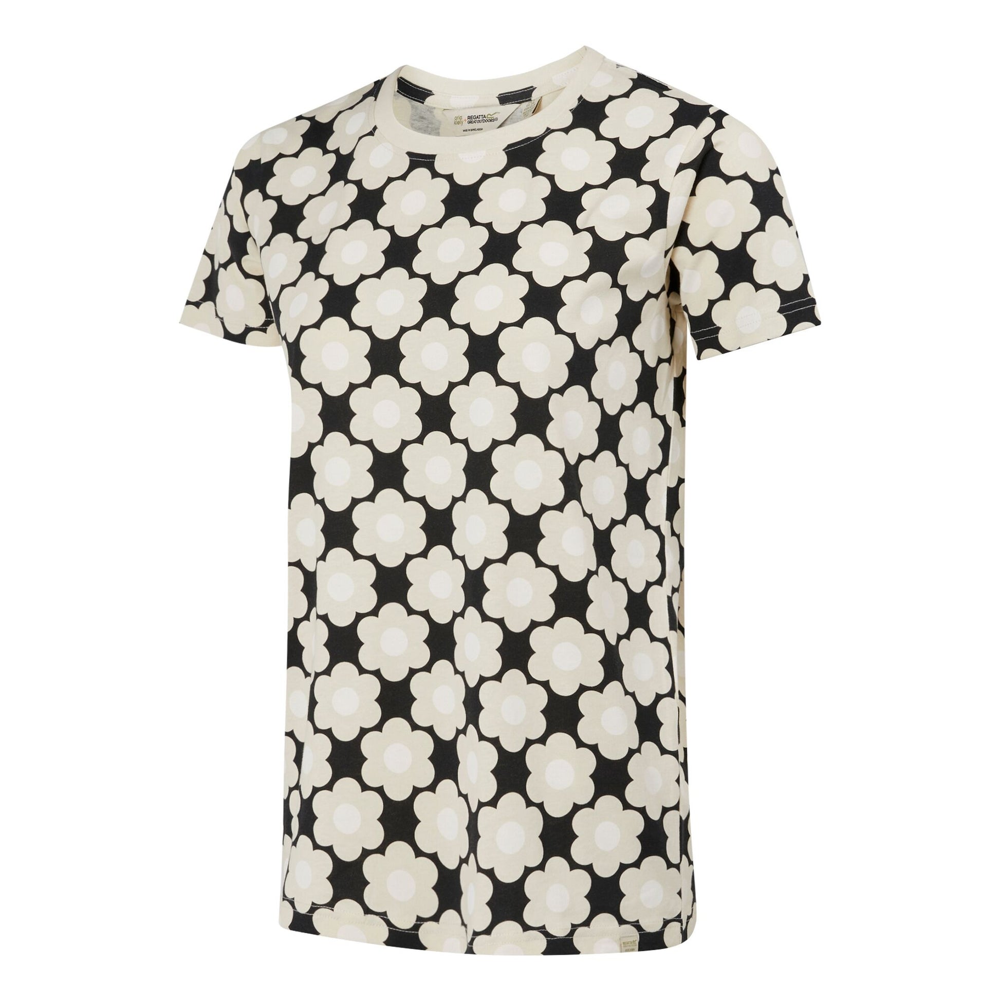 Black - Side - Regatta Womens-Ladies Orla Kiely Sixties Daisy T-Shirt