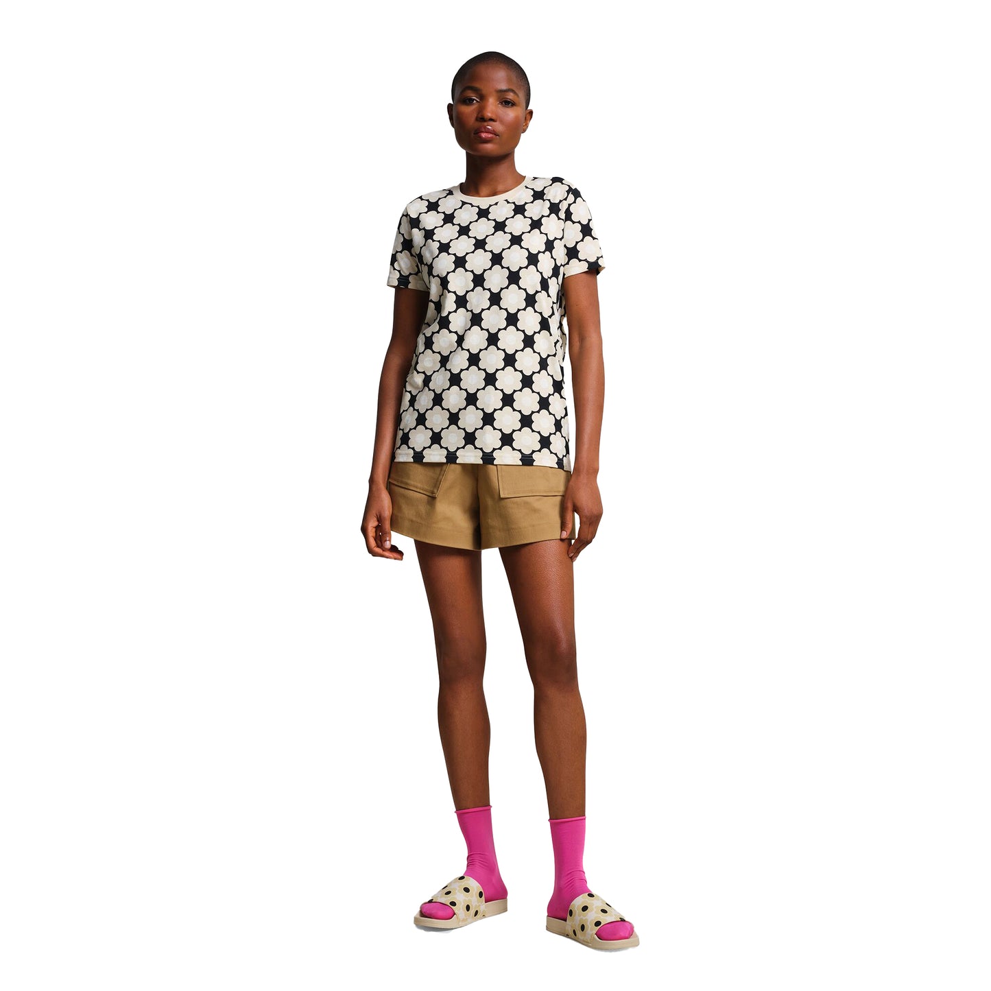 Black - Pack Shot - Regatta Womens-Ladies Orla Kiely Sixties Daisy T-Shirt