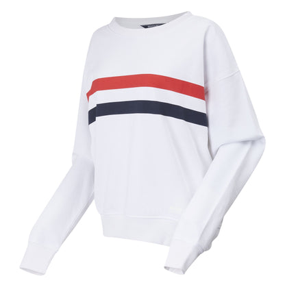 White - Side - Regatta Womens-Ladies Avika Striped Sweatshirt