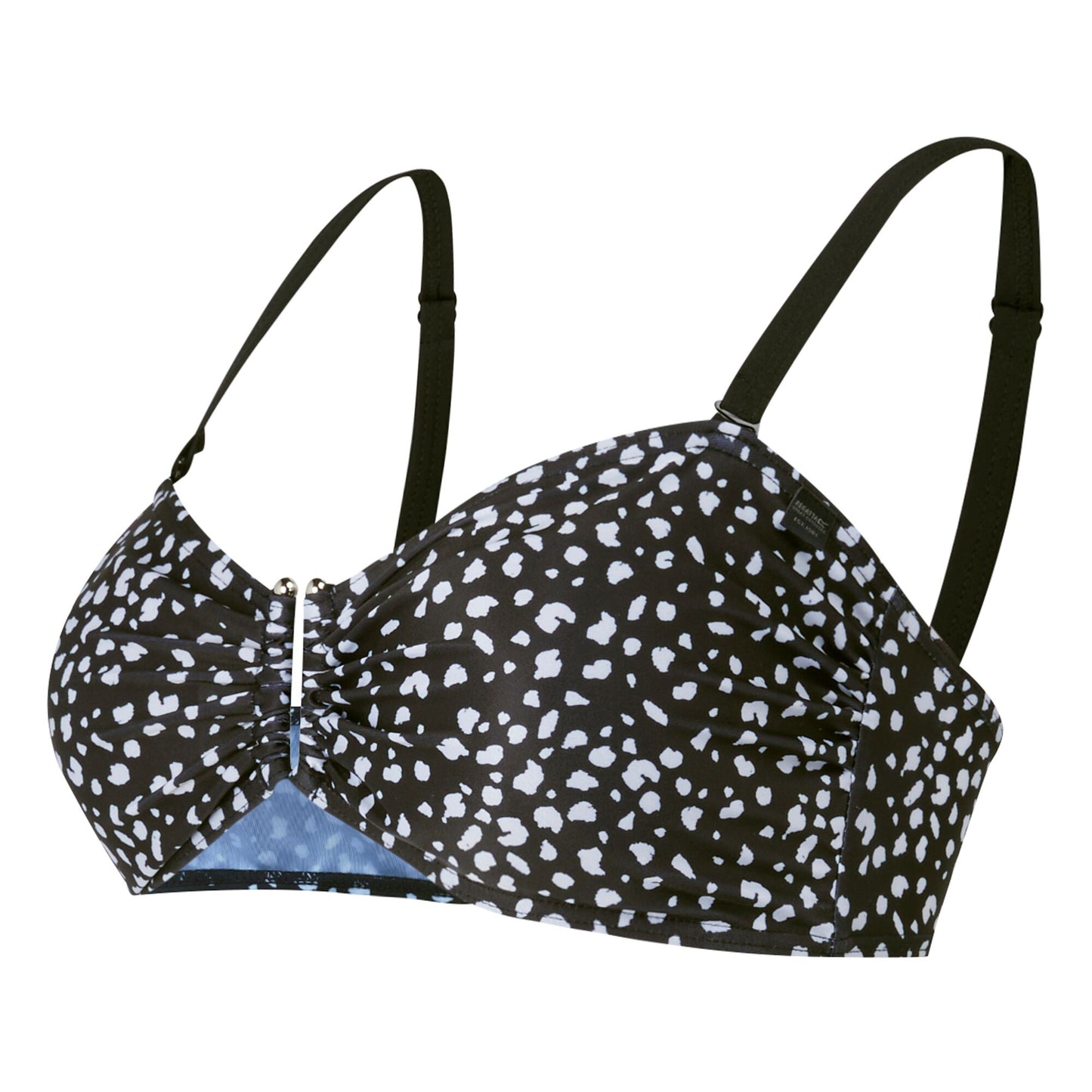 Black-White - Side - Regatta Womens-Ladies Aceana III Petal Bikini Top