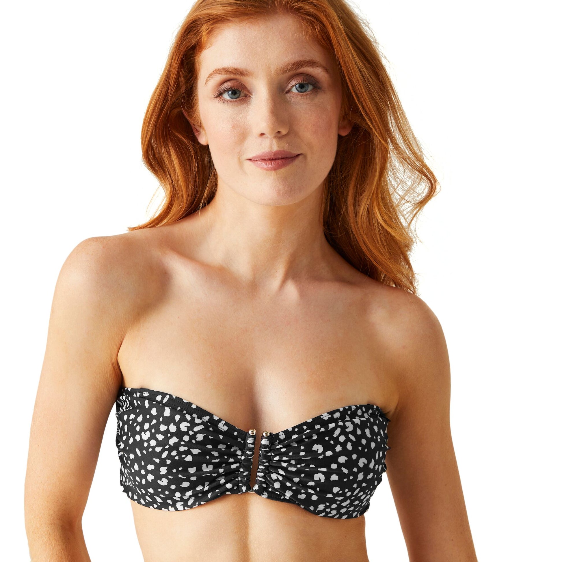 Black-White - Lifestyle - Regatta Womens-Ladies Aceana III Petal Bikini Top