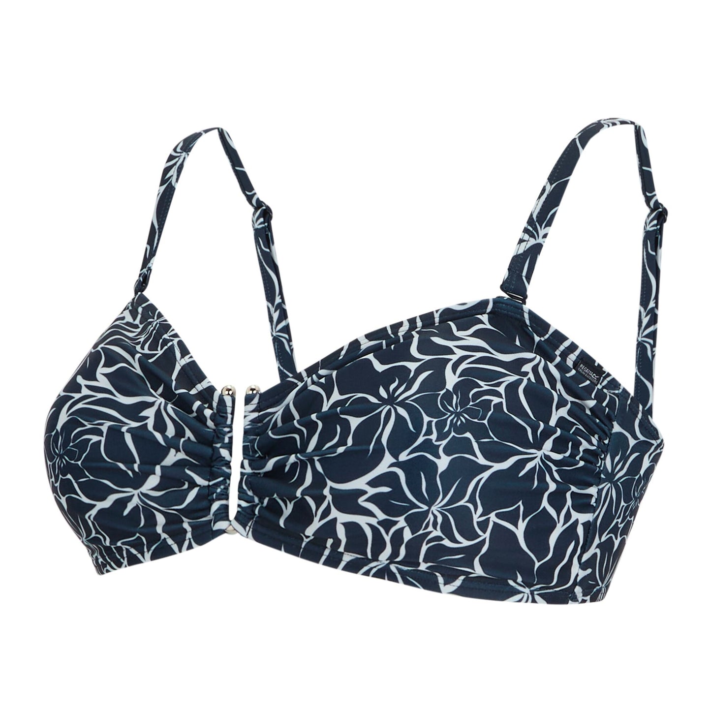 Navy - Side - Regatta Womens-Ladies Aceana III Petal Bikini Top