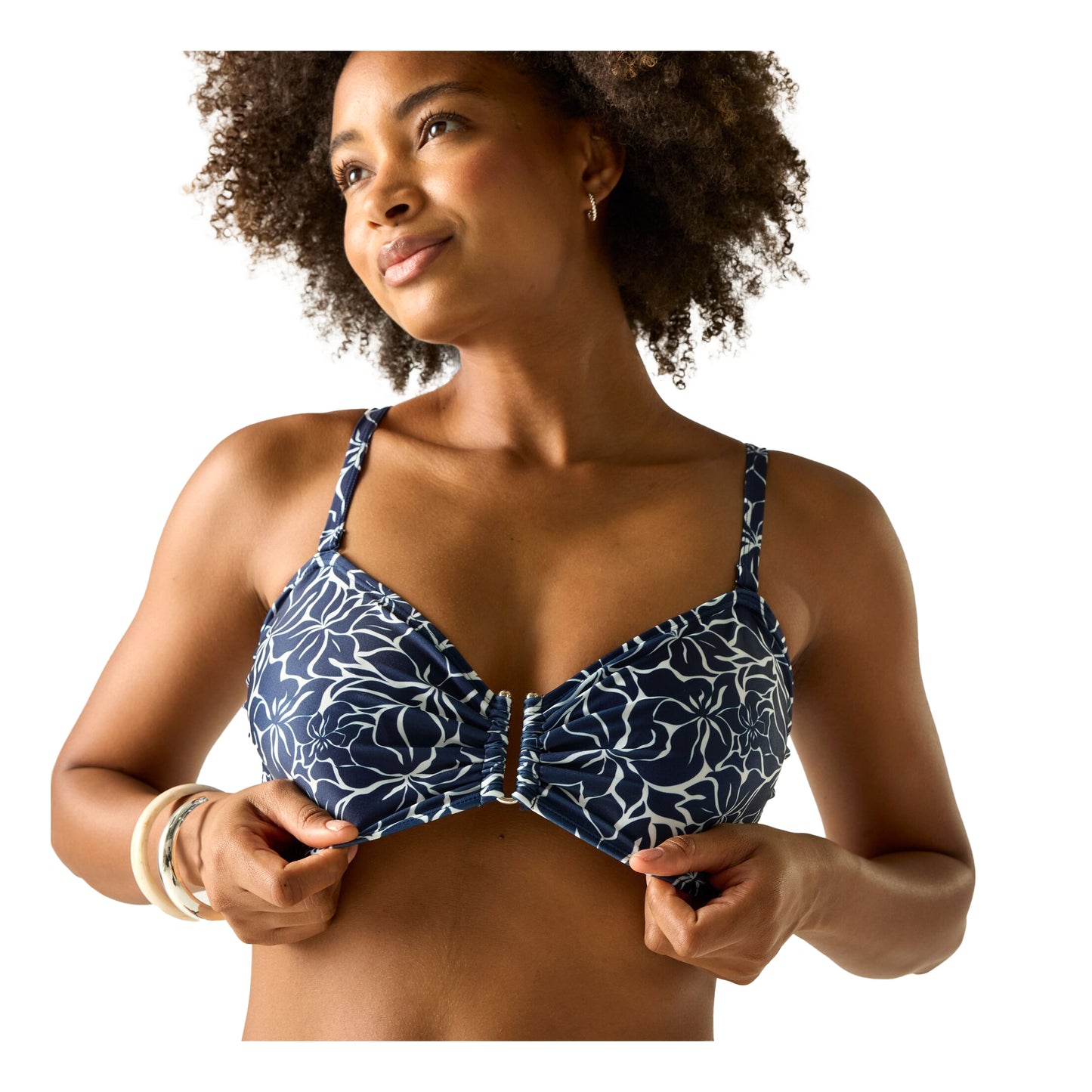 Navy - Lifestyle - Regatta Womens-Ladies Aceana III Petal Bikini Top
