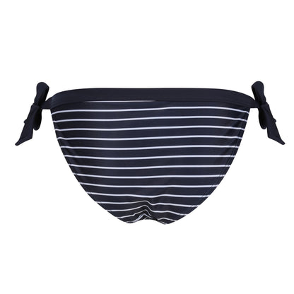 Navy-White - Back - Regatta Womens-Ladies Flavia String Striped Bikini Bottoms