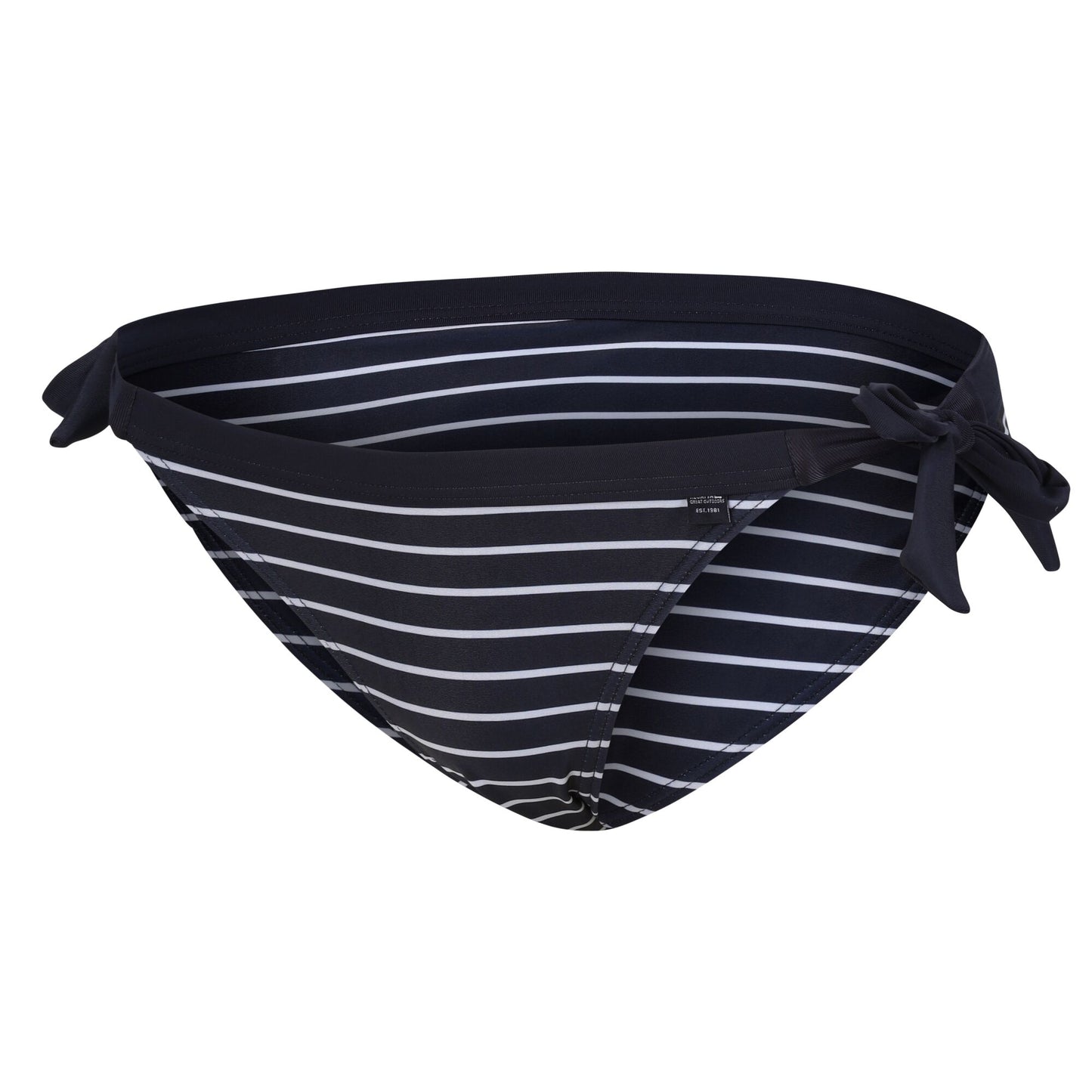 Navy-White - Side - Regatta Womens-Ladies Flavia String Striped Bikini Bottoms