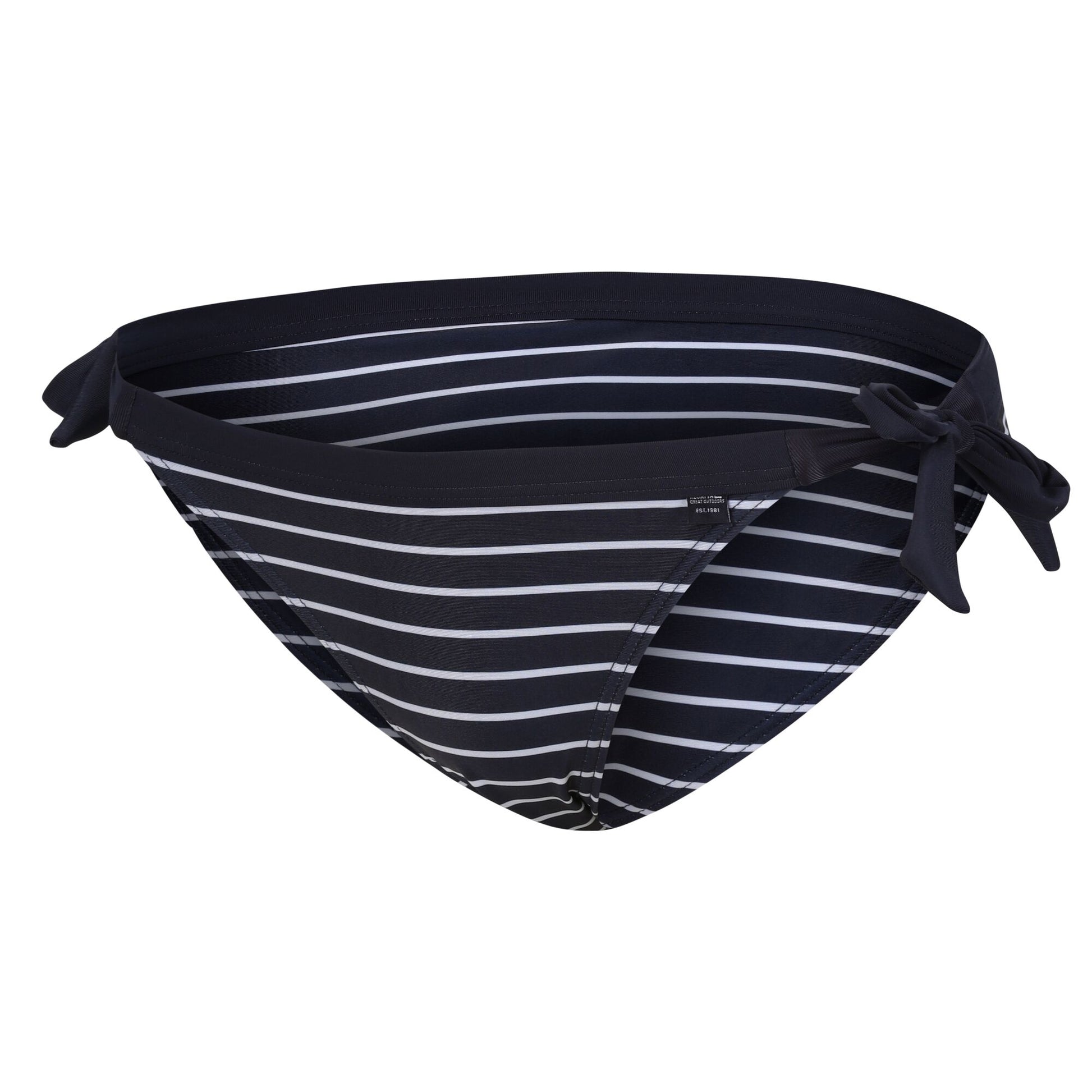 Navy-White - Side - Regatta Womens-Ladies Flavia String Striped Bikini Bottoms