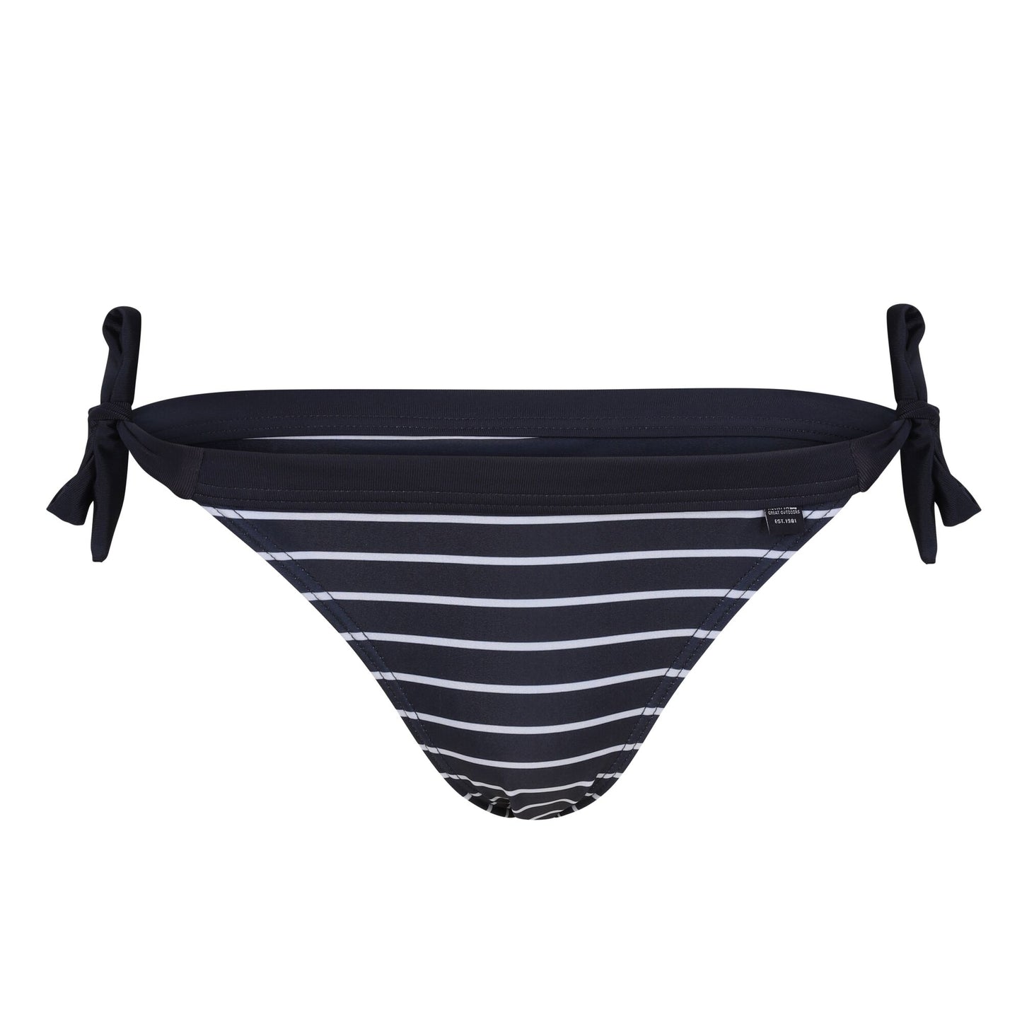 Navy-White - Front - Regatta Womens-Ladies Flavia String Striped Bikini Bottoms