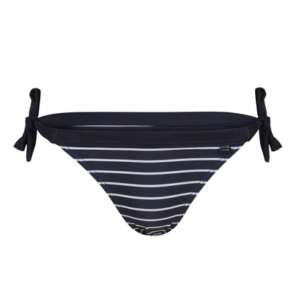 Navy-White - Front - Regatta Womens-Ladies Flavia String Striped Bikini Bottoms