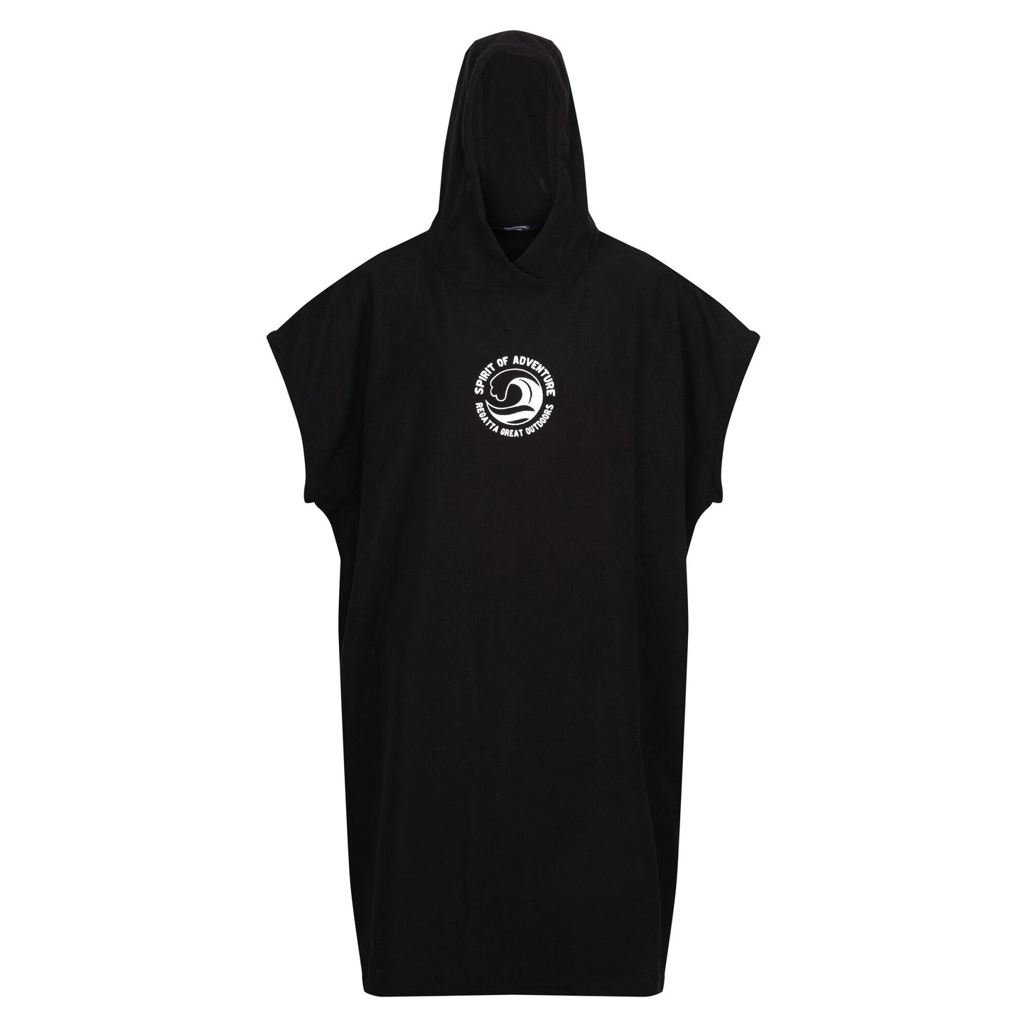 Black - Front - Regatta Unisex Adult Tidal Wave Hooded Towel